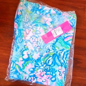 NWT Still in factory bag. Etta Long Sleeve Top, Size L, Aqua LA Vista